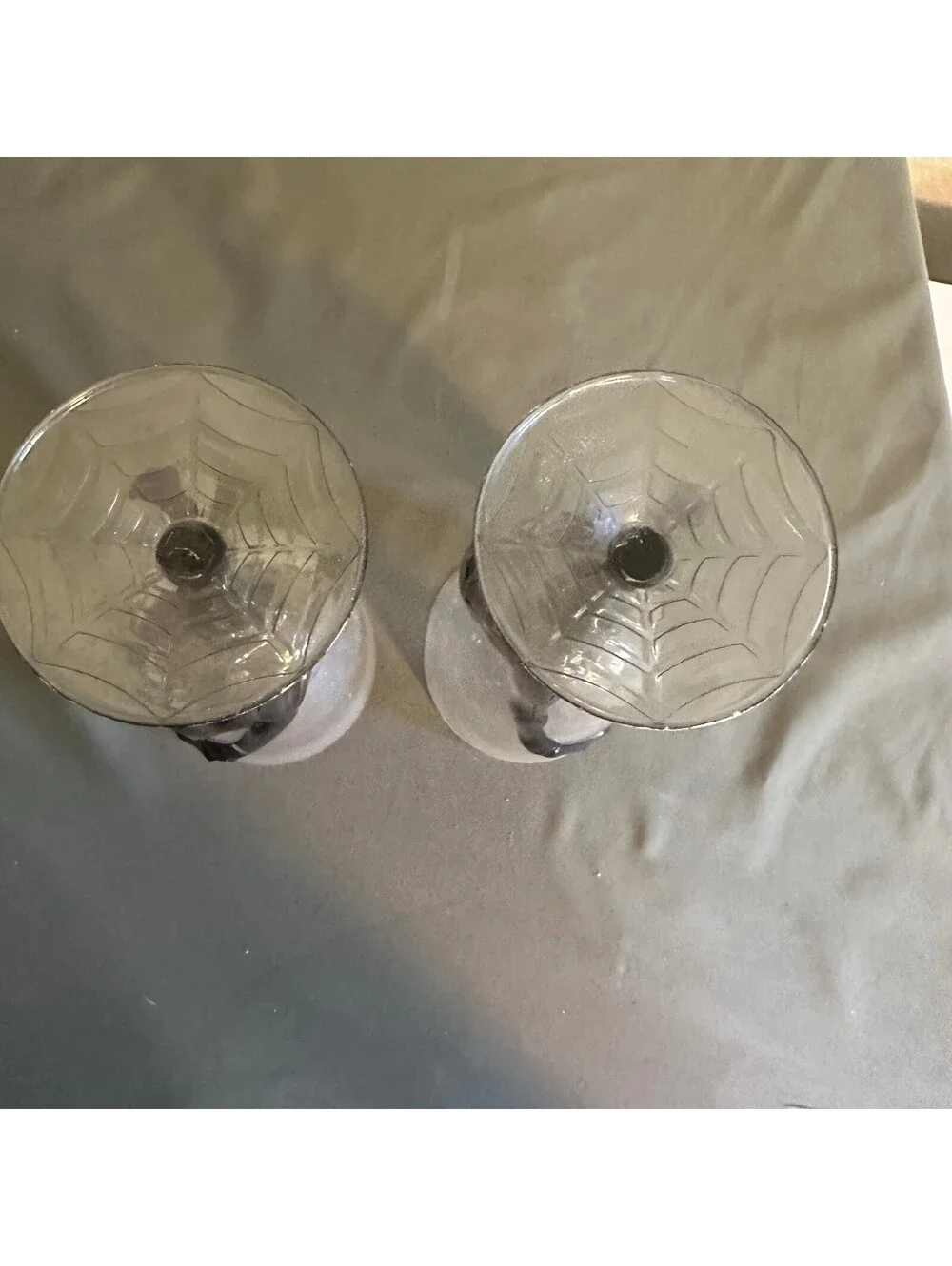 Clouded Halloween Skeleton Hand Wine Glass 2 Pack